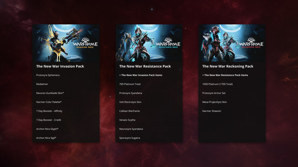 Warframe: The New War Reckoning Pack