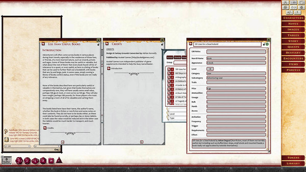 Fantasy Grounds - Rumours, Notes and Books Collection (Pathfinder 2E)