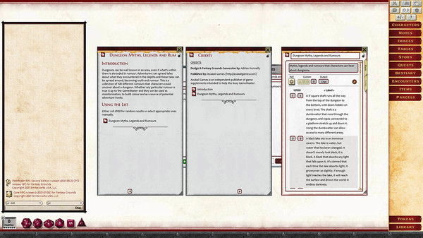 Fantasy Grounds - Rumours, Notes and Books Collection (Pathfinder 2E)