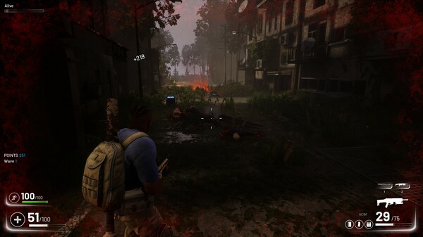 Screenshot of PURGE - Three vs Blood gameplay showing in-action mechanics