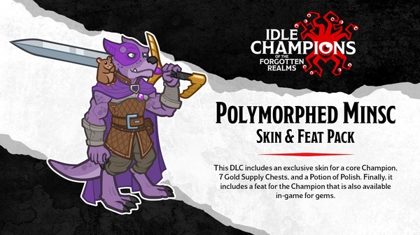 Idle Champions - Polymorphed Minsc Skin & Feat Pack