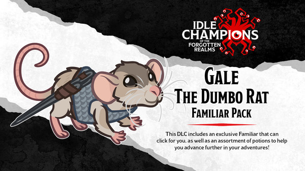 Idle Champions - Gale the Dumbo Rat Familiar Pack