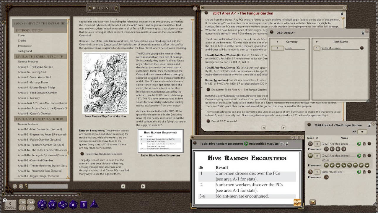 Fantasy Grounds - Mutant Crawl Classics #1: Hive of the Overmindのスクリーンショット 1