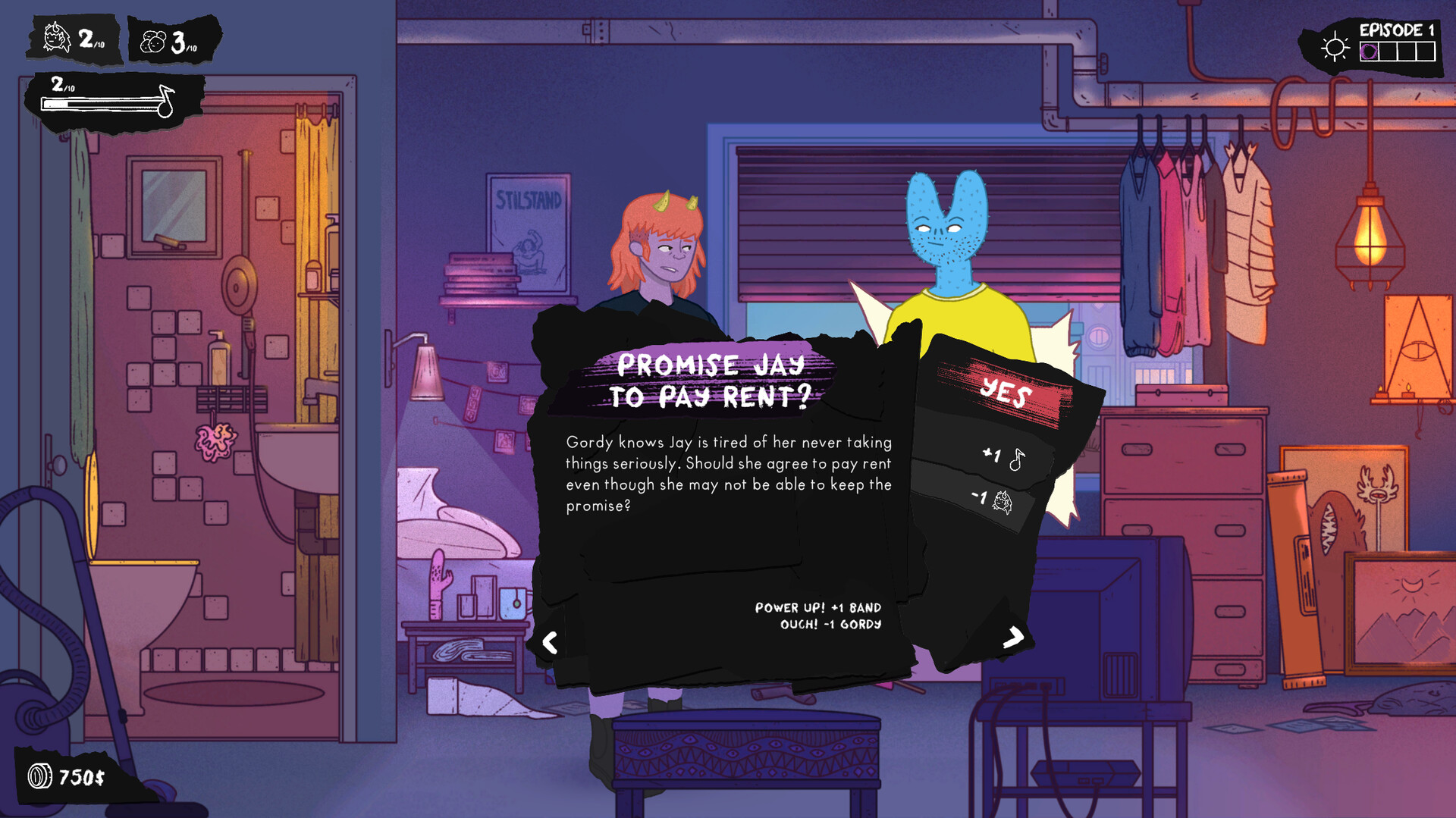 Screenshot de Dead Pets: A Punk Rock Slice of Life Sim