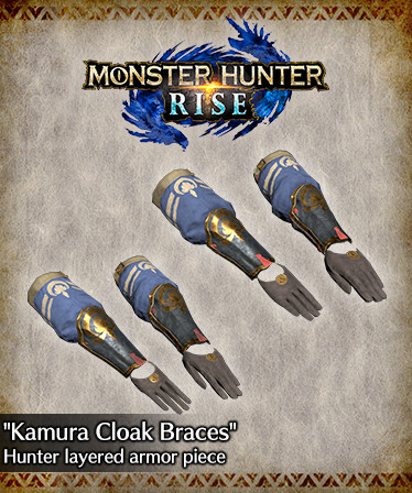 Monster Hunter Rise - &quot;Kamura Cloak Braces&quot; Hunter layered armor piece