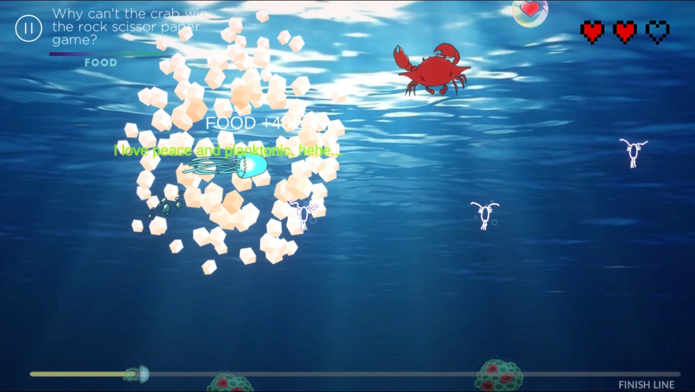 screenshot of A lost jellyfish: Return to its parents 3