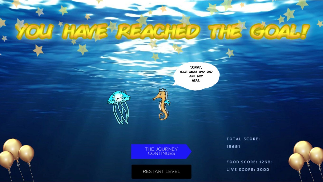 screenshot of A lost jellyfish: Return to its parents 5