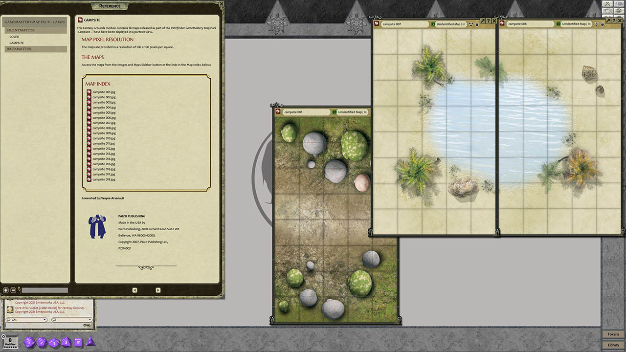 Fantasy Grounds - Pathfinder RPG - GameMastery Map Pack: Campsitesのスクリーンショット 1