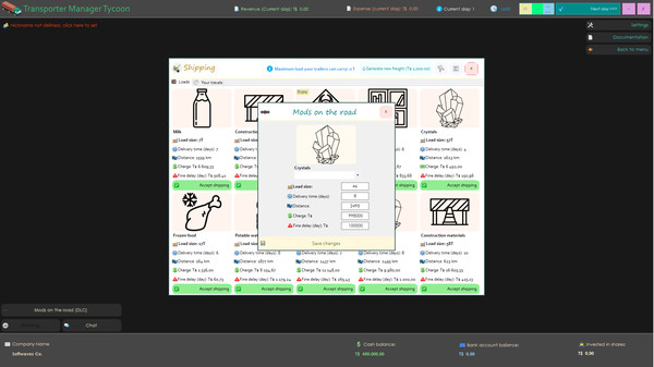 Transporter Manager Tycoon - Mods on the road