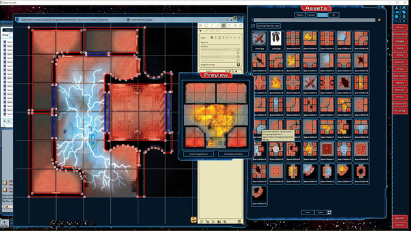 Fantasy Grounds - Starfinder FlipTiles - Space Station Emergency Expansion
