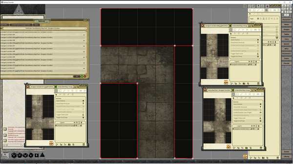 Fantasy Grounds - Pathfinder RPG - GameMastery Map Pack: Dungeon Corridors