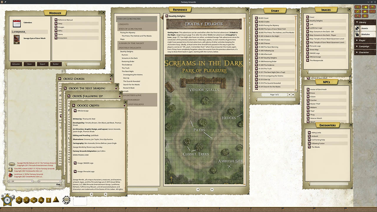 Fantasy Grounds - Lankhmar: The Eyes of Goro'mosh Adventureのスクリーンショット 1