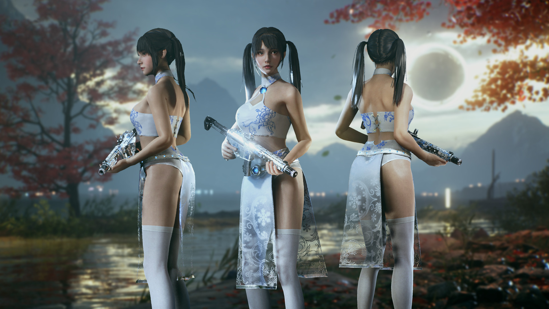 Bright Memory: Infinite Cheongsam (Blue Flowers) DLC Featured Screenshot #1