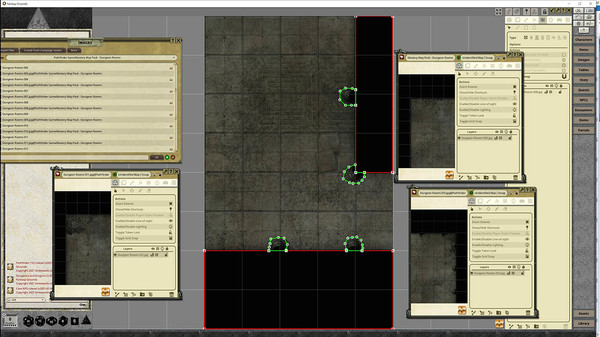Fantasy Grounds - Pathfinder RPG - GameMastery Map Pack: Dungeon Rooms
