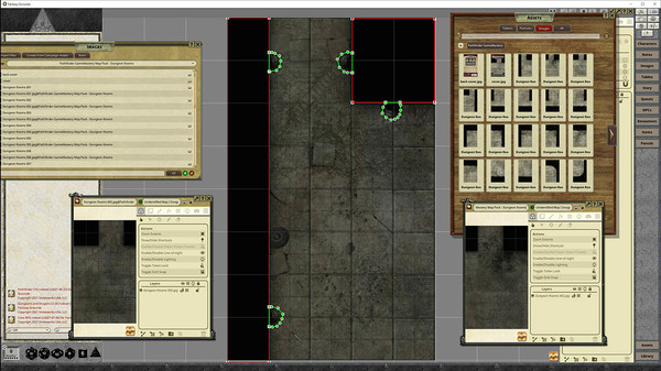 Fantasy Grounds - Pathfinder RPG - GameMastery Map Pack: Dungeon Rooms