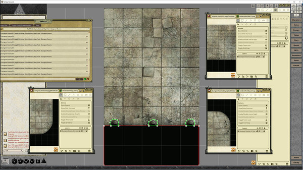 Fantasy Grounds - Pathfinder RPG - GameMastery Map Pack: Dungeon Rooms