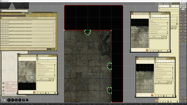 Fantasy Grounds - Pathfinder RPG - GameMastery Map Pack: Dungeon Rooms