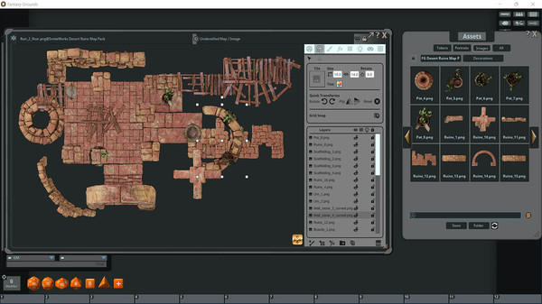 Fantasy Grounds - FG Desert Ruins Map Pack