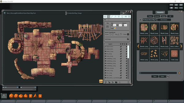 Fantasy Grounds - FG Desert Ruins Map Pack