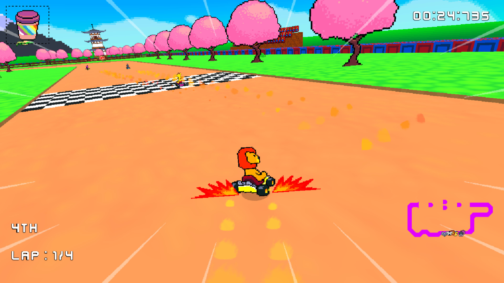 #4. Retro Kart Rush (Steam) Podle: kurigamedev