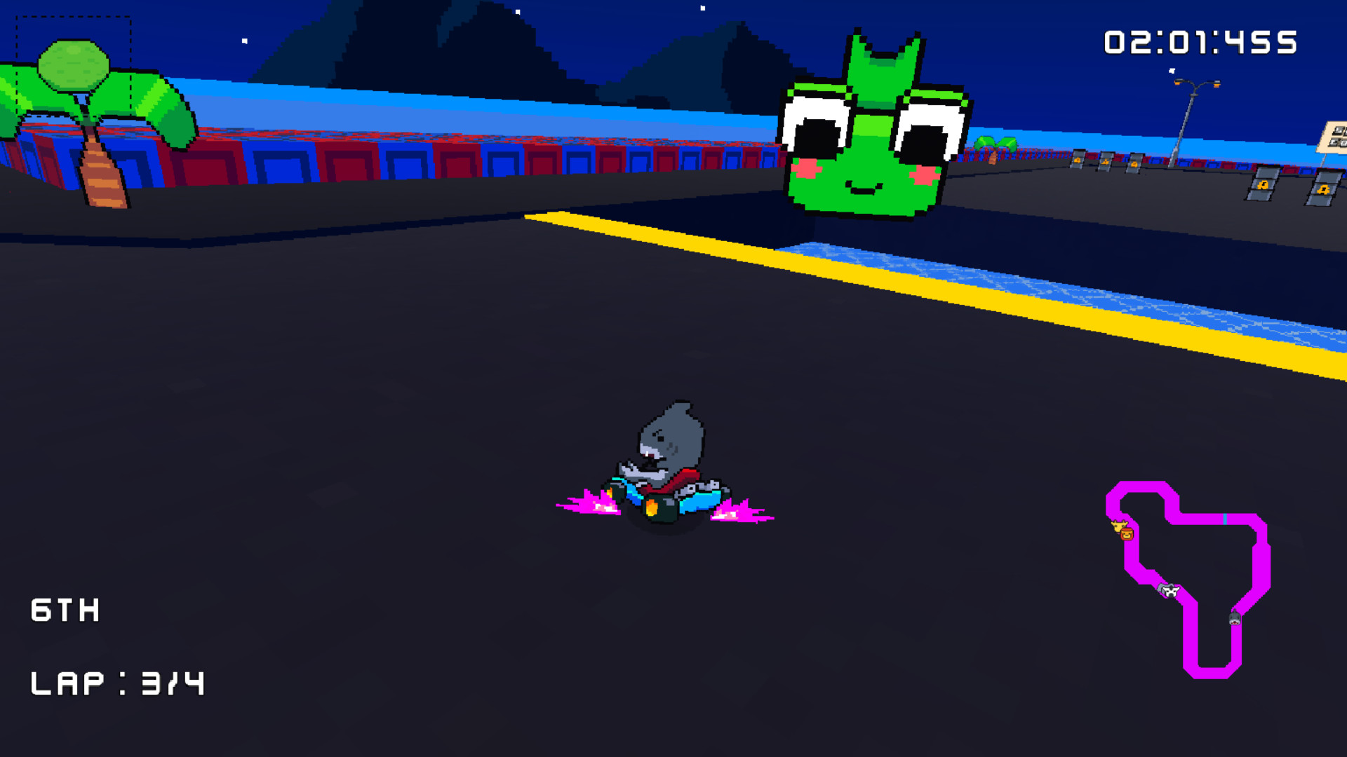 #3. Retro Kart Rush (Steam) Podle: kurigamedev