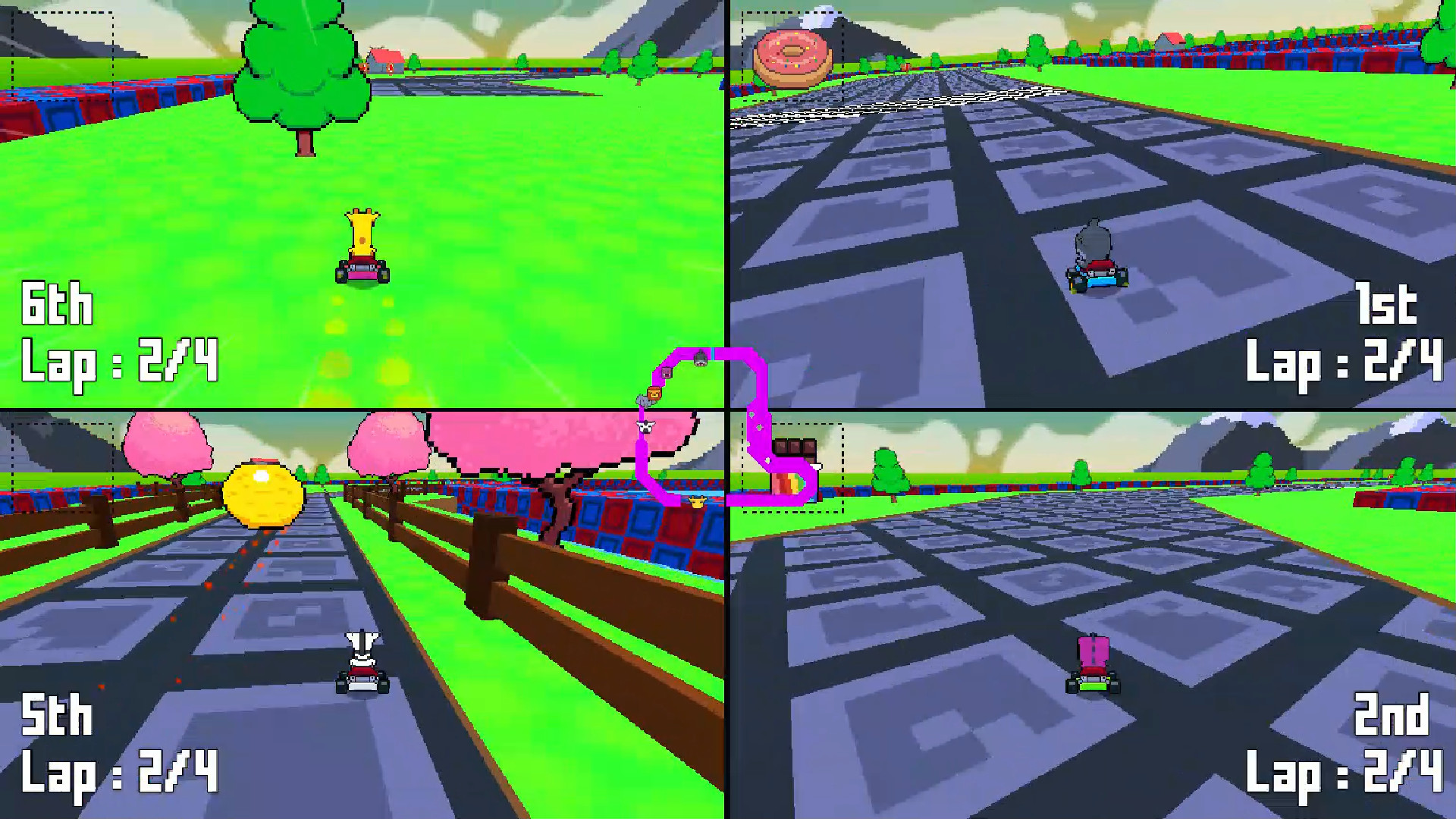 #6. Retro Kart Rush (Steam) Podle: kurigamedev