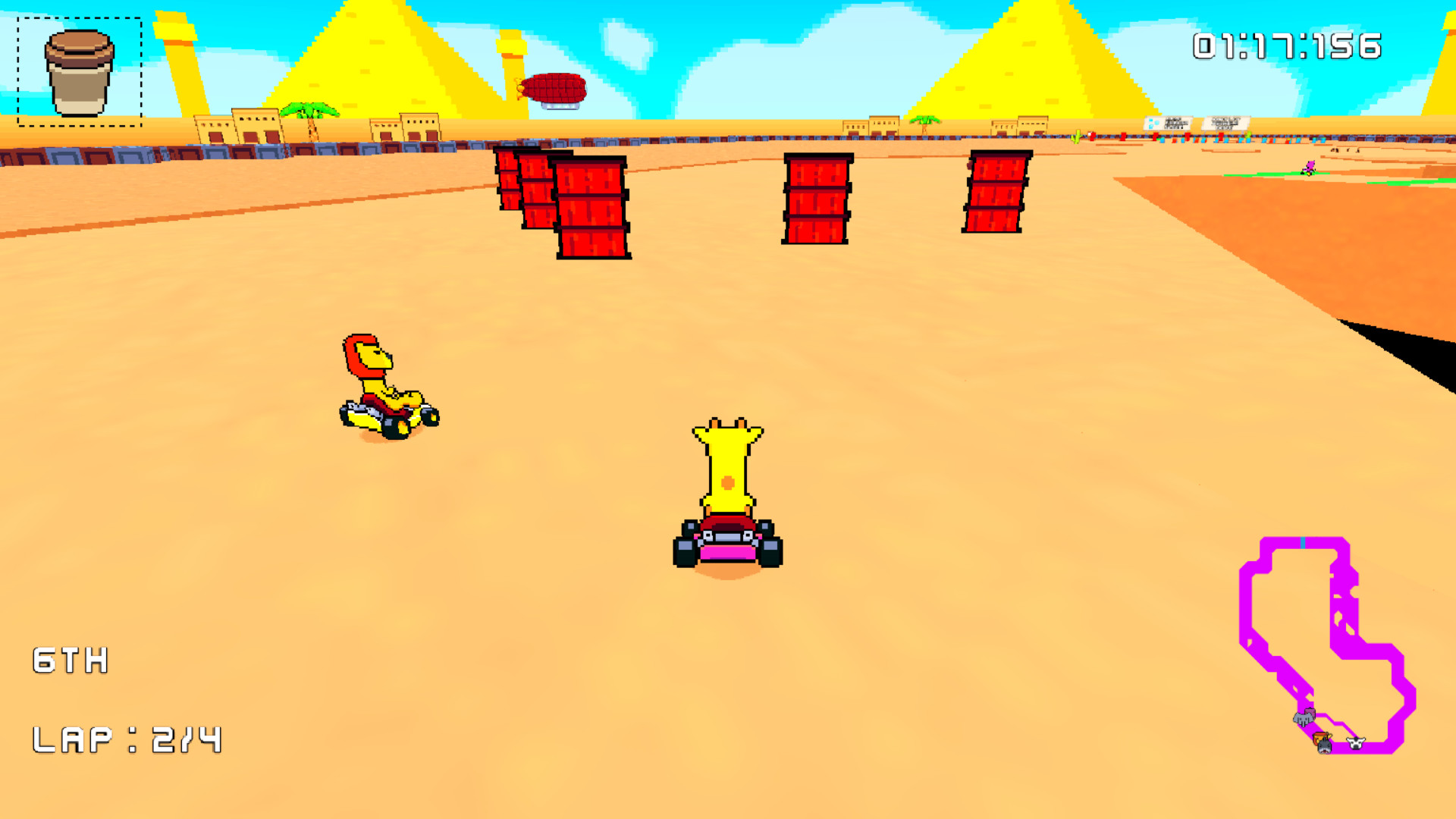 #2. Retro Kart Rush (Steam) Podle: kurigamedev