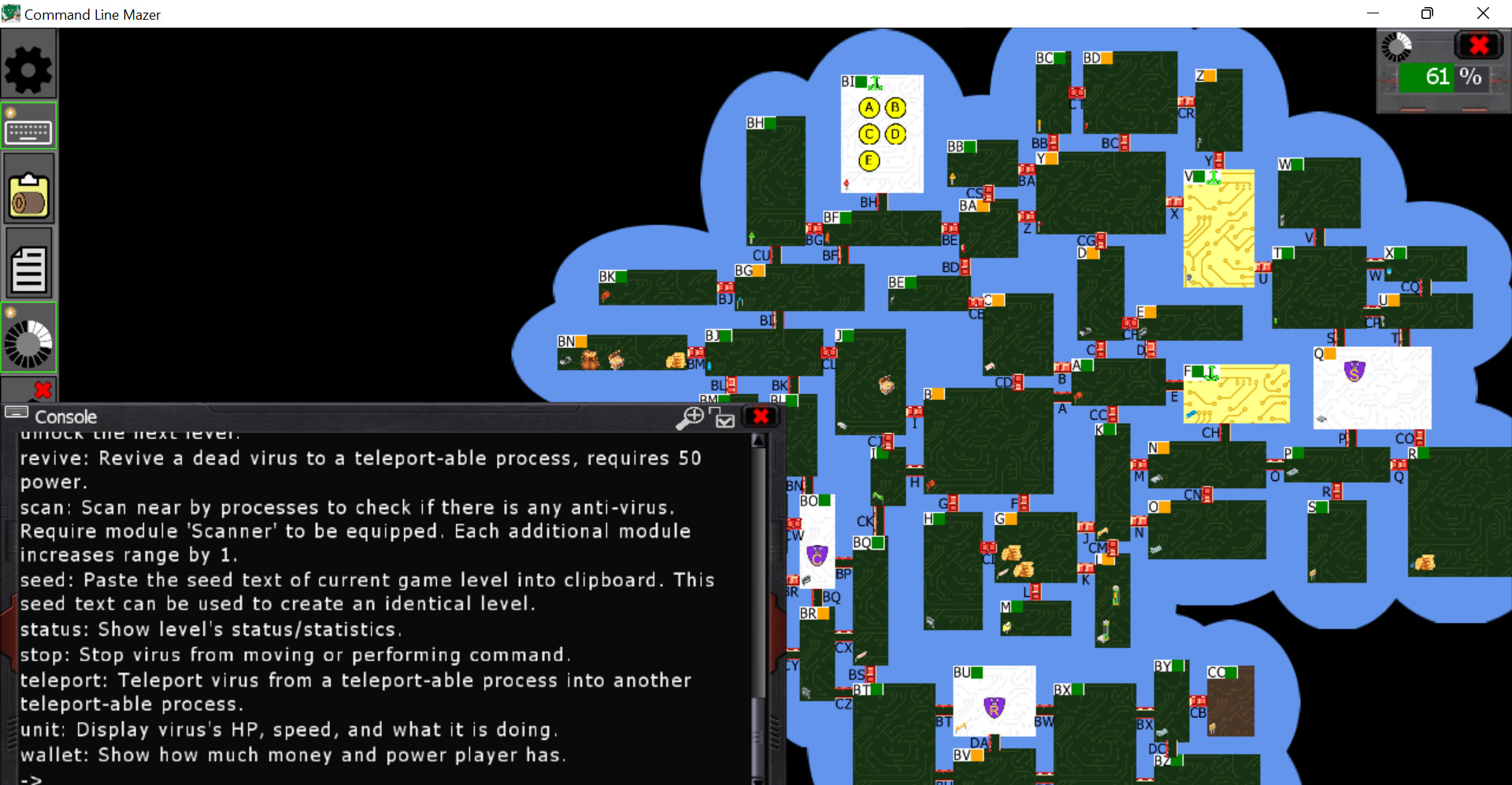 #1. Command Line Mazer (Steam) 由: Zhi Wong
