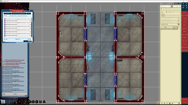 Fantasy Grounds - Starfinder Flip-Tiles - Space Station Starter Set