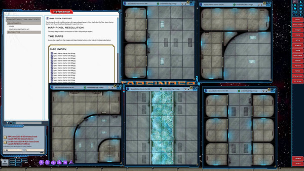 Fantasy Grounds - Starfinder Flip-Tiles - Space Station Starter Set