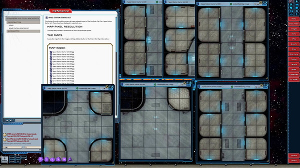 Fantasy Grounds - Starfinder Flip-Tiles - Space Station Starter Set