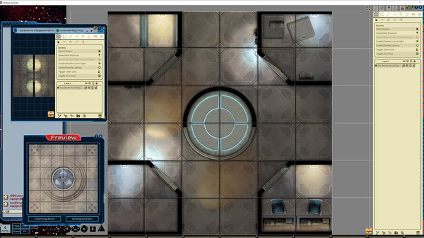 Fantasy Grounds - Starfinder RPG - Flip-Tiles - City Starter Set