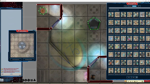 Fantasy Grounds - Starfinder RPG - Flip-Tiles - City Starter Set