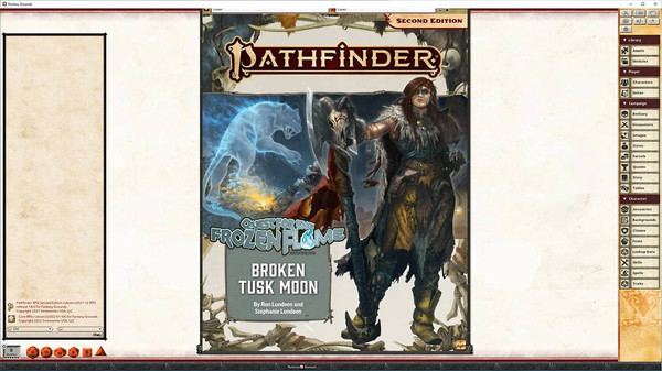 Fantasy Grounds - Pathfinder 2 RPG - Quest for the Frozen Flame AP 1: Broken Tusk Moon