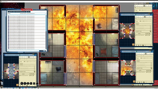 Fantasy Grounds - Starfinder Flip-Tiles - City Hazards Expansion