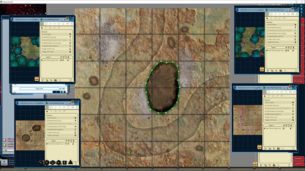 Fantasy Grounds - Starfinder RPG - Flip-Tiles - Alien Planet Starter Set