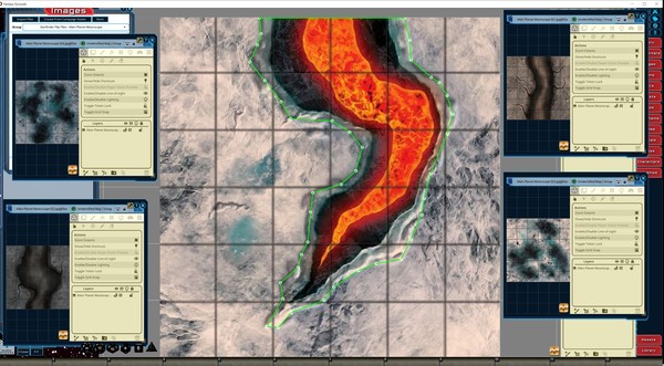 Fantasy Grounds - Starfinder Flip-Tiles - Alien Planet Moonscape Expansion