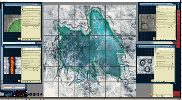 Fantasy Grounds - Starfinder Flip-Tiles - Alien Planet Moonscape Expansion