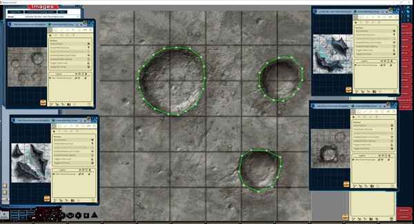 Fantasy Grounds - Starfinder Flip-Tiles - Alien Planet Moonscape Expansion