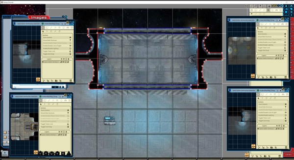 Fantasy Grounds - Starfinder Flip-Tiles - Space Station Docking Bay Expansion