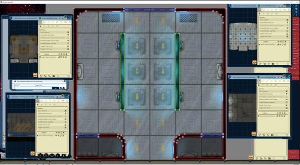 Fantasy Grounds - Starfinder Flip-Tiles - Space Station Docking Bay Expansion
