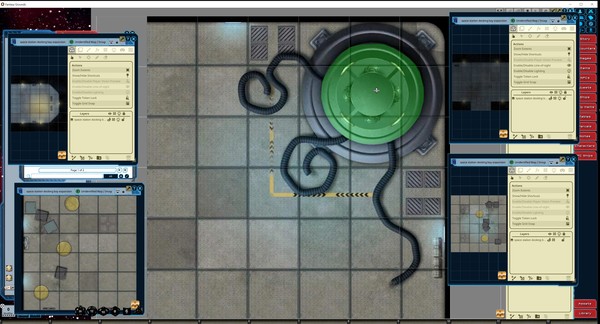 Fantasy Grounds - Starfinder Flip-Tiles - Space Station Docking Bay Expansion