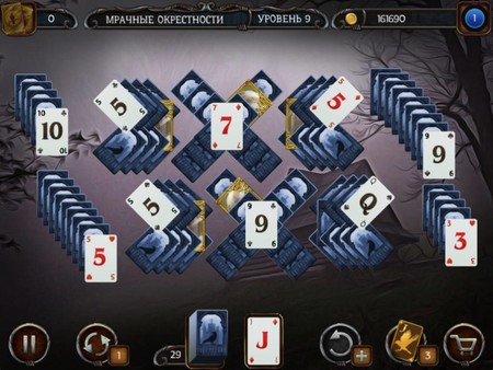 Screenshot z Mystery Solitaire. The Black Raven 2