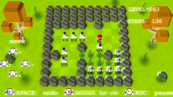 Screenshot z Push the Sheep