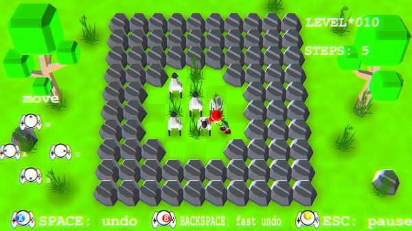 Screenshot z Push the Sheep