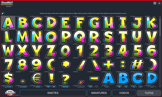 Emotes creator tool - Letters