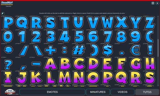 Emotes creator tool - Letters