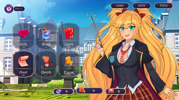 Screenshot of Beauties Academy - Spellcraft Tournament gameplay showing in-action mechanics