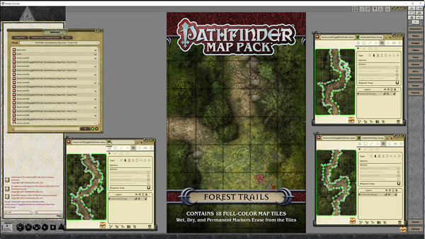 Fantasy Grounds - Pathfinder RPG - GameMastery Map Pack: Forest Trails
