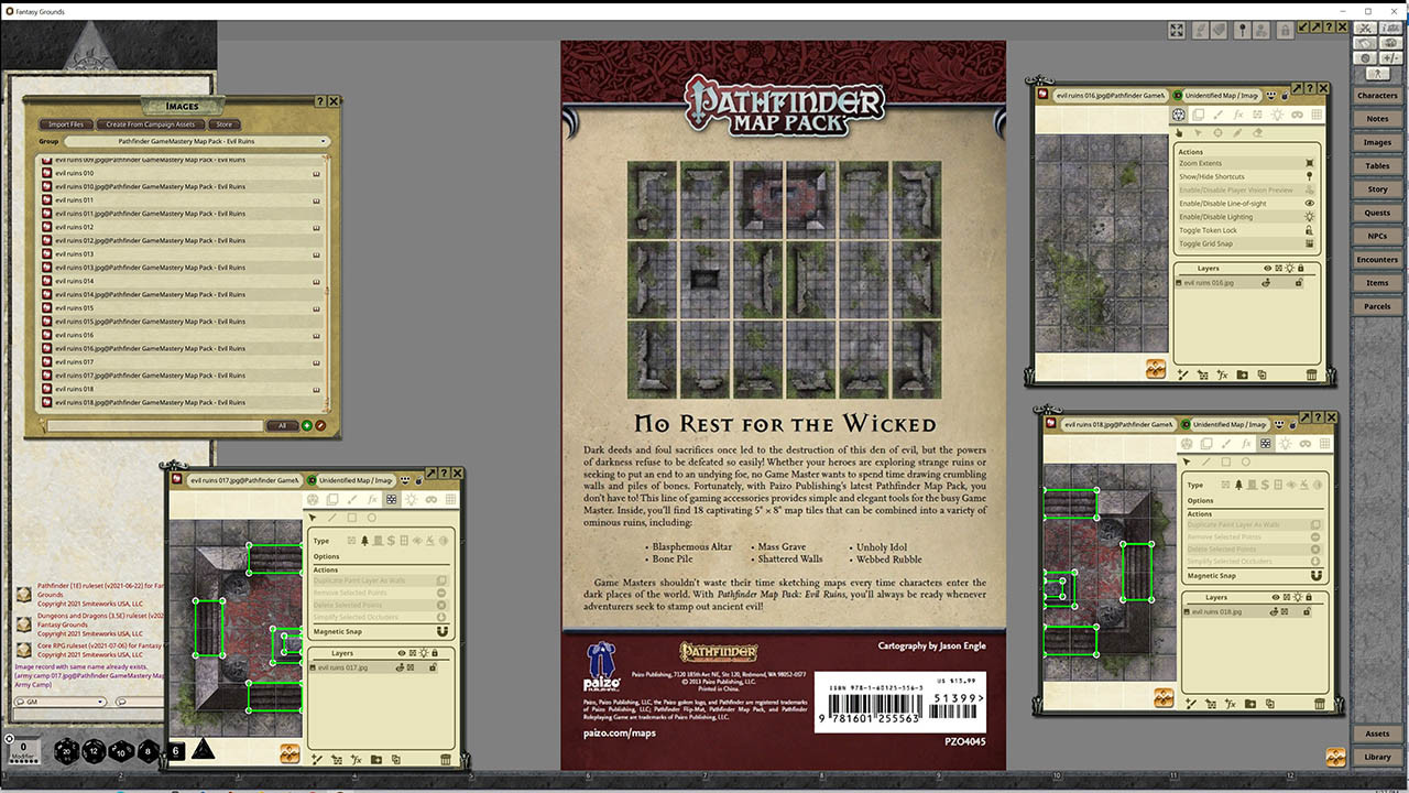 Fantasy Grounds - Pathfinder RPG - GameMastery Map Pack: Evil Ruinsのスクリーンショット 1
